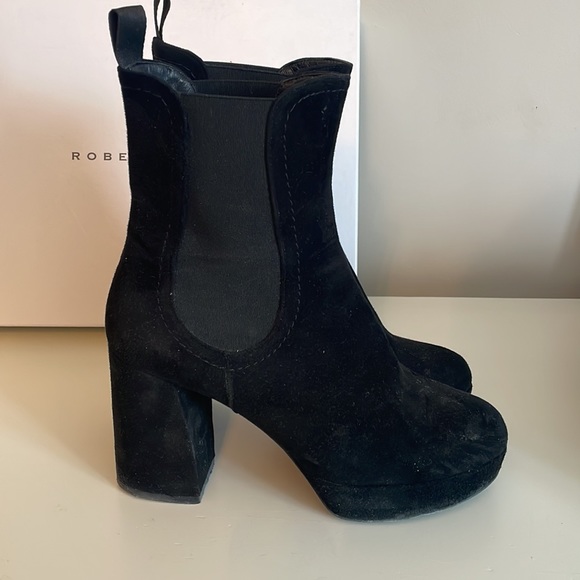 Roberto Festa Black Suede Boots - Picture 1 of 5